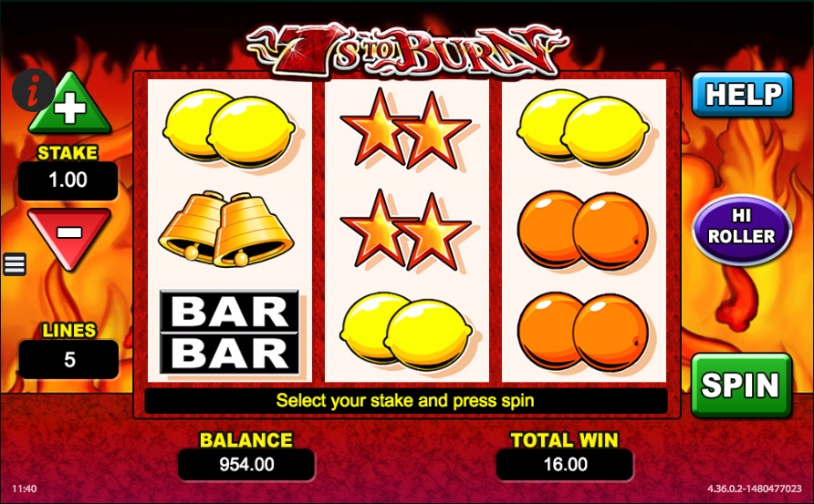 7s to Burn Casino Gameplay