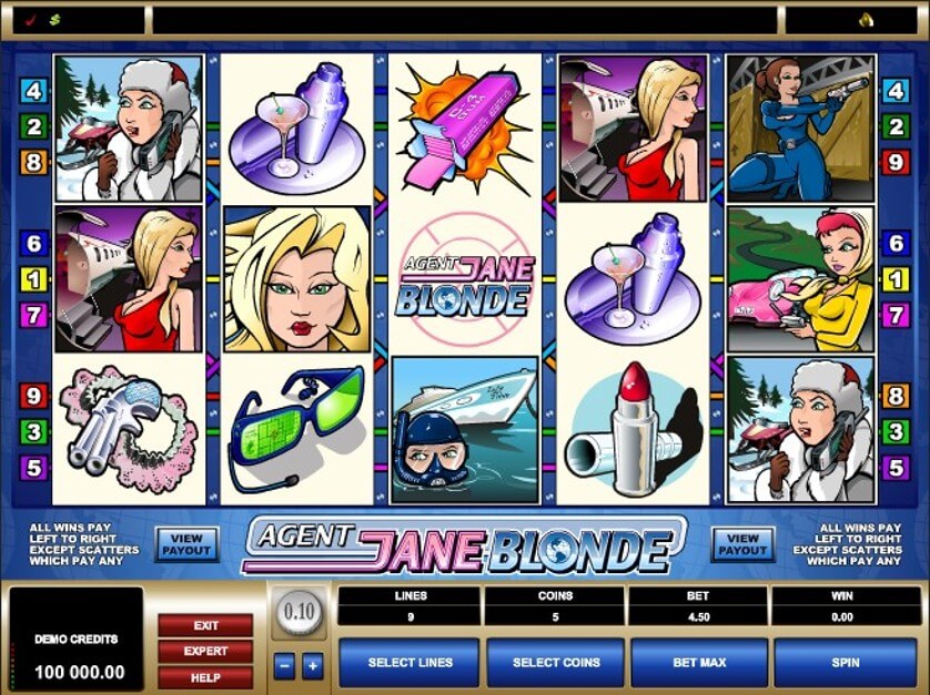 Agent Jane Blonde Slot Gameplay