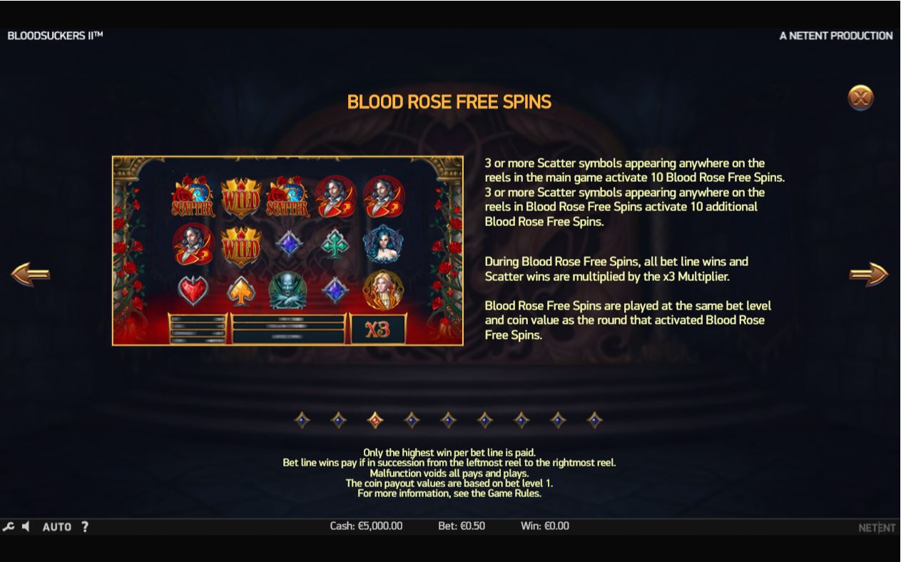 Blood Suckers II Slot Bonus