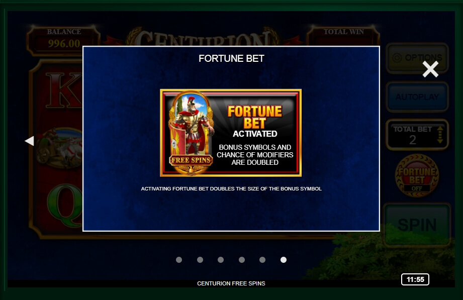 Centurion Slot Bonus