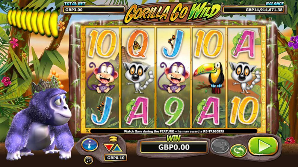 Gorilla Go Wild Slot Gameplay