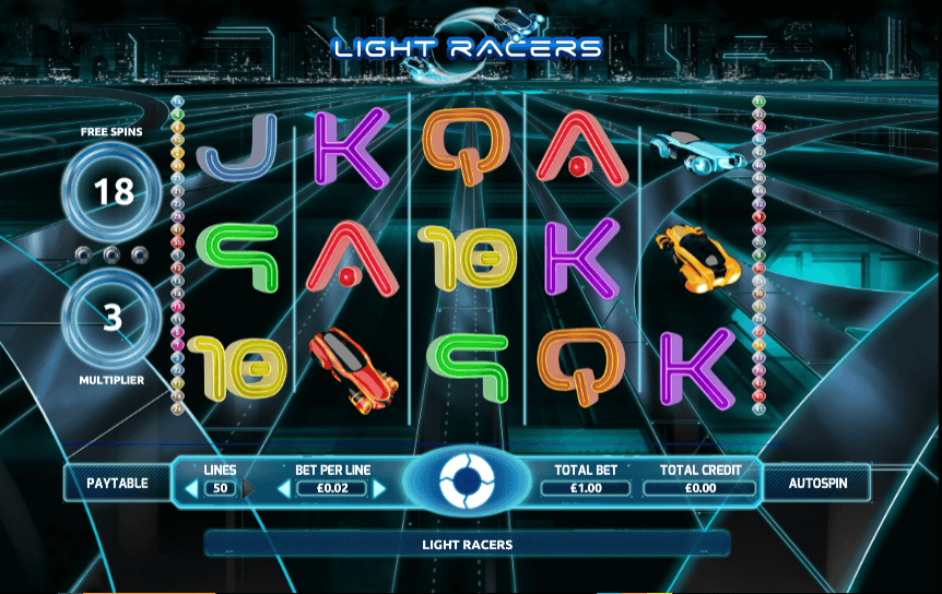 Light Racers Slot Gameplay