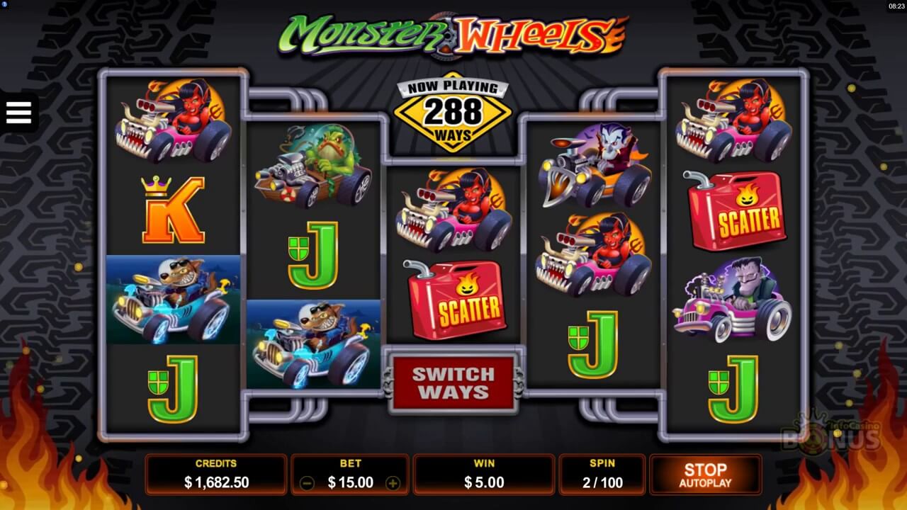 Monster Wheels Slot Gameplay