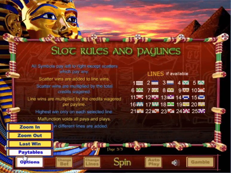 Pharaohs Luck Slot Bonus
