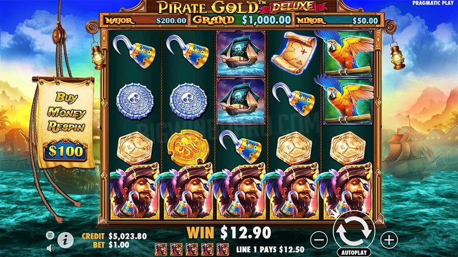 Pirate Gold Deluxe Slot Gameplay