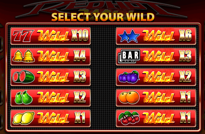Red Hot Wilds Slot Bonus