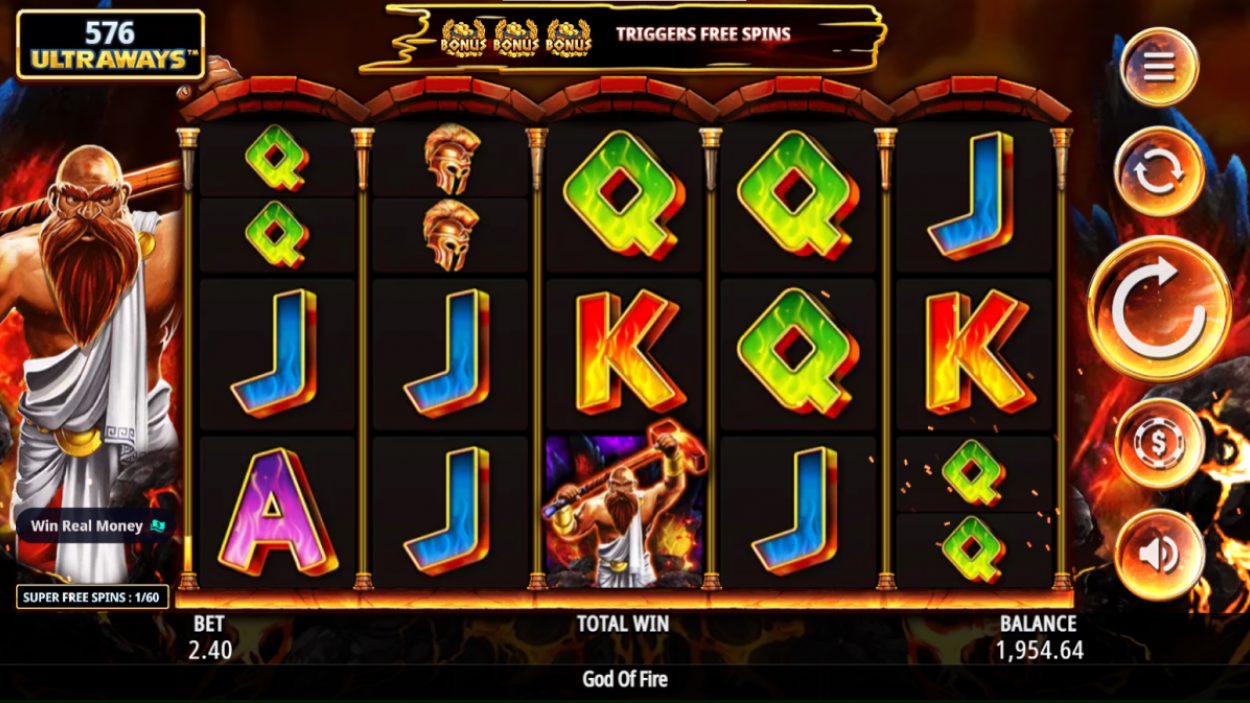 God of Fire Slot Gameplay