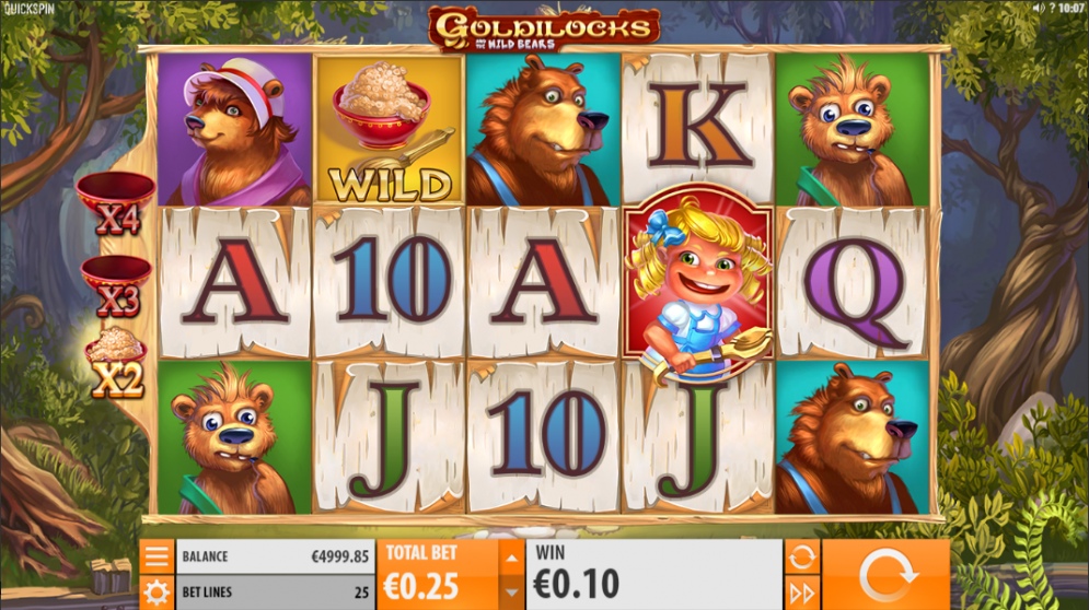 Goldilocks and the Wild Bears casino gameplay