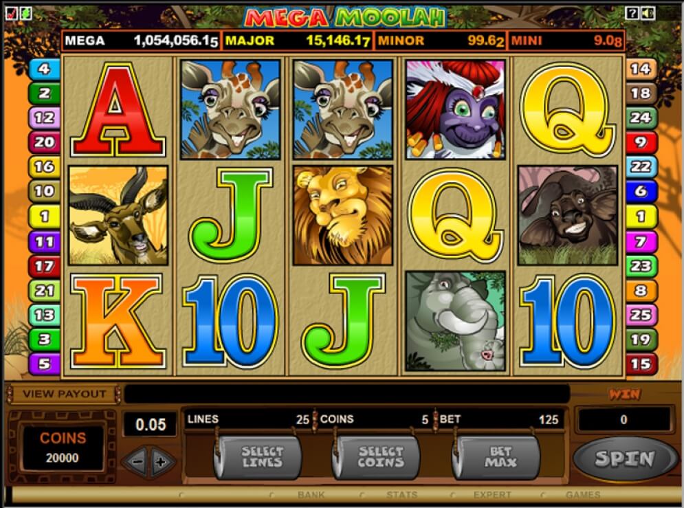 Mega Moolah gameplay casino