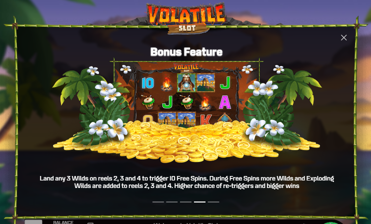 Volatile Slots Bonus Features